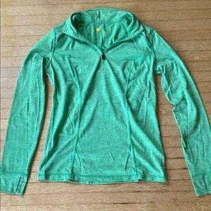 EUC JCPenny Xersion Green quarter zip
